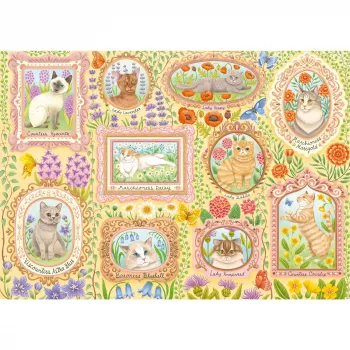 Puzle schmidt spiele Noble Cats in Blossom, 1000 gabaliņi, modelis 59792