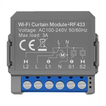 Viedais aizkaru modulis Avatto CSM16-RF-1 ar Wi‑Fi un RF vadību
