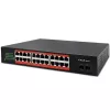 Tīkla slēdzis QOLTEC Gigabit Ethernet PoE 24xRJ45 2xSFP