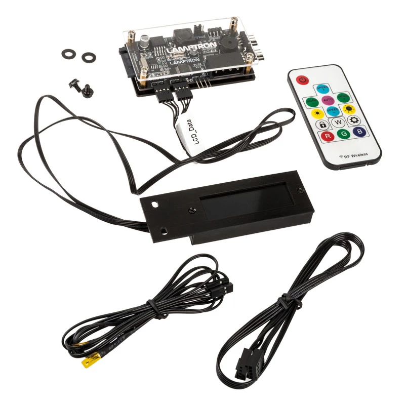 Lamptron TC20 PCI ventilatoru un RGB LED kontrolieris, melns — PCI slotā montējams ventilatoru/LED centrmezgls