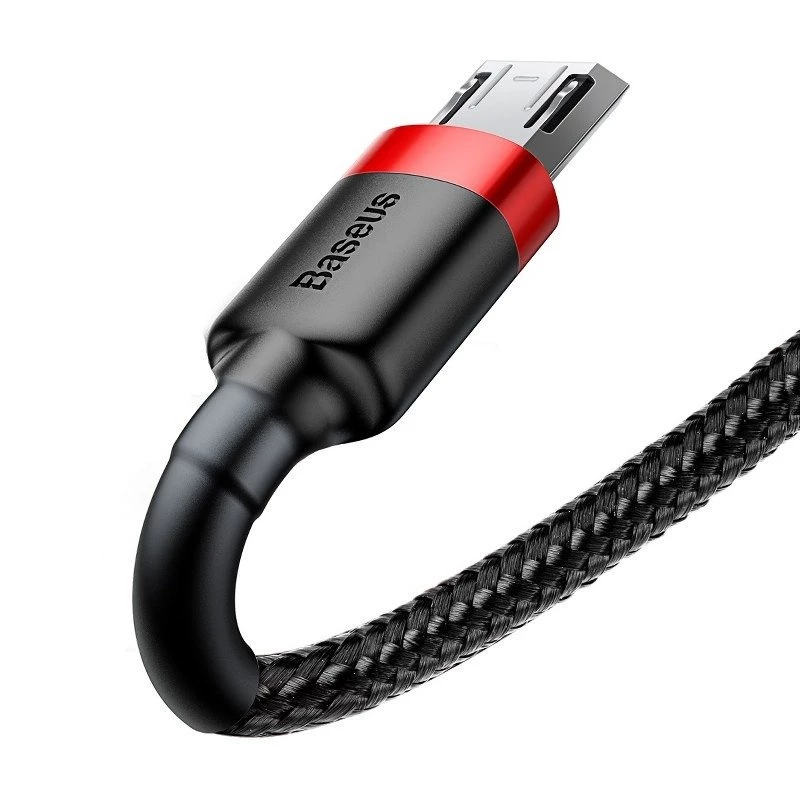 Micro USB kabelis Baseus Cafule 1,5A 2m (sarkans & melns)