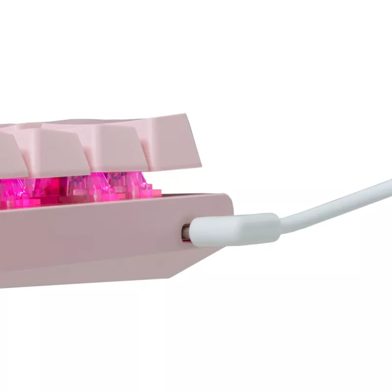 Mehāniskā spēļu tastatūra White Shark Wakizashi GK-002421V2 rozā ASV-Zils izkārtojums
