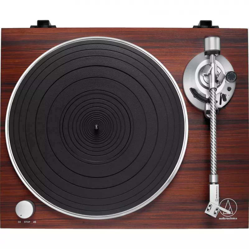Siksnas piedziņas audio atskaņotājs Audio-Technica AT-LPW50BTRW Brūns Manuāls