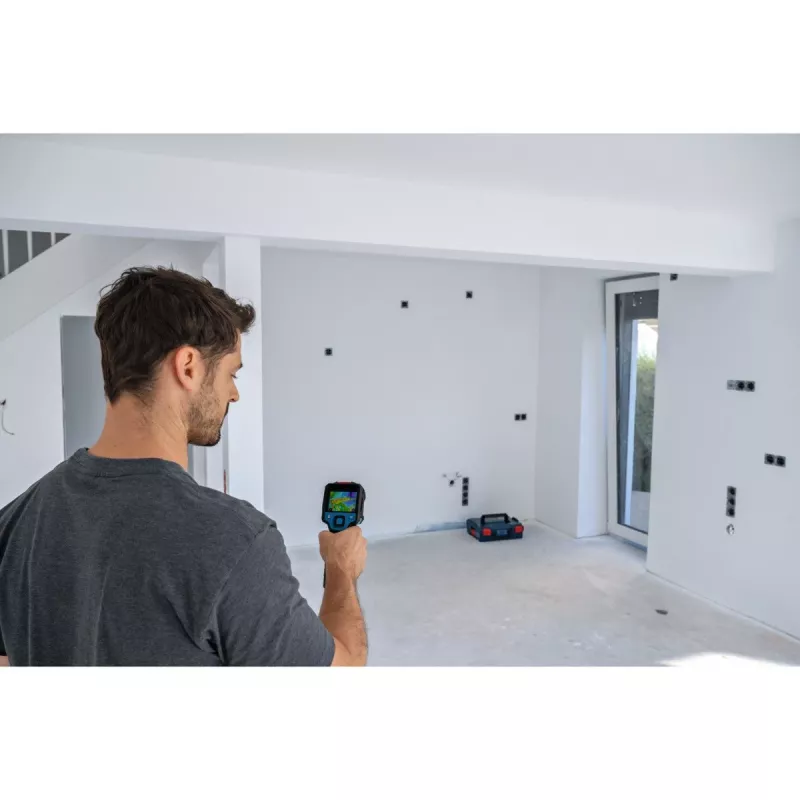 bezvadu termokamera GTC 12V-450-13 Professional, termodetektors Zila/melna, bez akumulatora un lādētāja, instrumentu somā