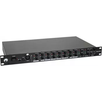 DJ/PA mikseris Omnitronic EM-280 — 8 kanālu mikseris ar USB ieeju un pamata vadības elementiem