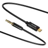 Baseus Yiven Audio kabelis USB-C uz mini ligzdu 3,5 mm, 1,2 m (Melns)