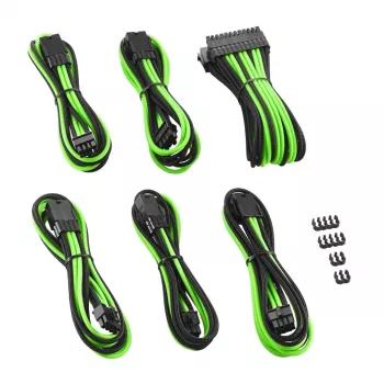 Iekšējais strāvas kabelis Cablemod CM-PCAB-BKIT-NKKLG-3PK-R melns zaļš