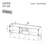 Cama LUCCA 3D TV skapis 165x40x59 kašmira