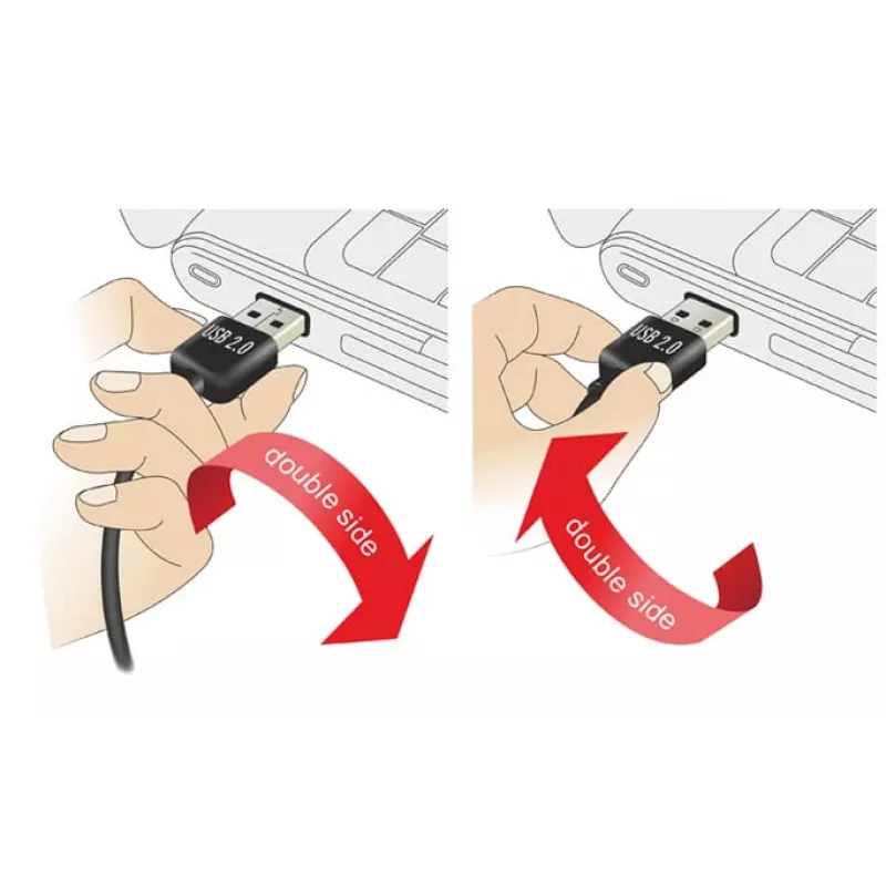 USB kabelis DeLOCK 1m USB 2.0 A - B v/v melns