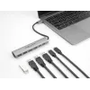 DeLOCK 64232 klēpjdatora dokstacija ar vadu USB 3.2 Gen 1 Type-A Type-C pelēka