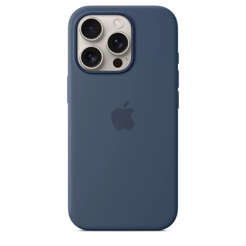 Silicone maciņš ar MagSafe iPhone 16 Pro – Denim