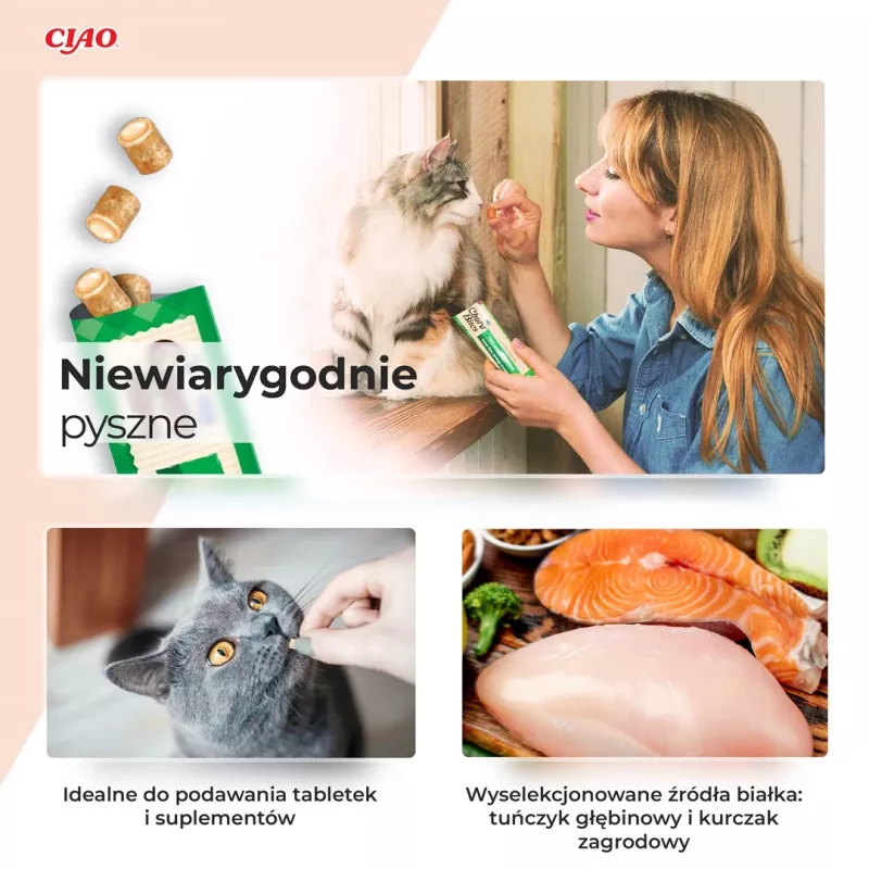 INABA Churu Bites tuncis ar vistu - kaķu gardumi - 3x10 g