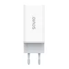 SAVIO LA-07 GaN 65W tīkla lādētājs, USB, QC4.0+, PD 3.0, Balts