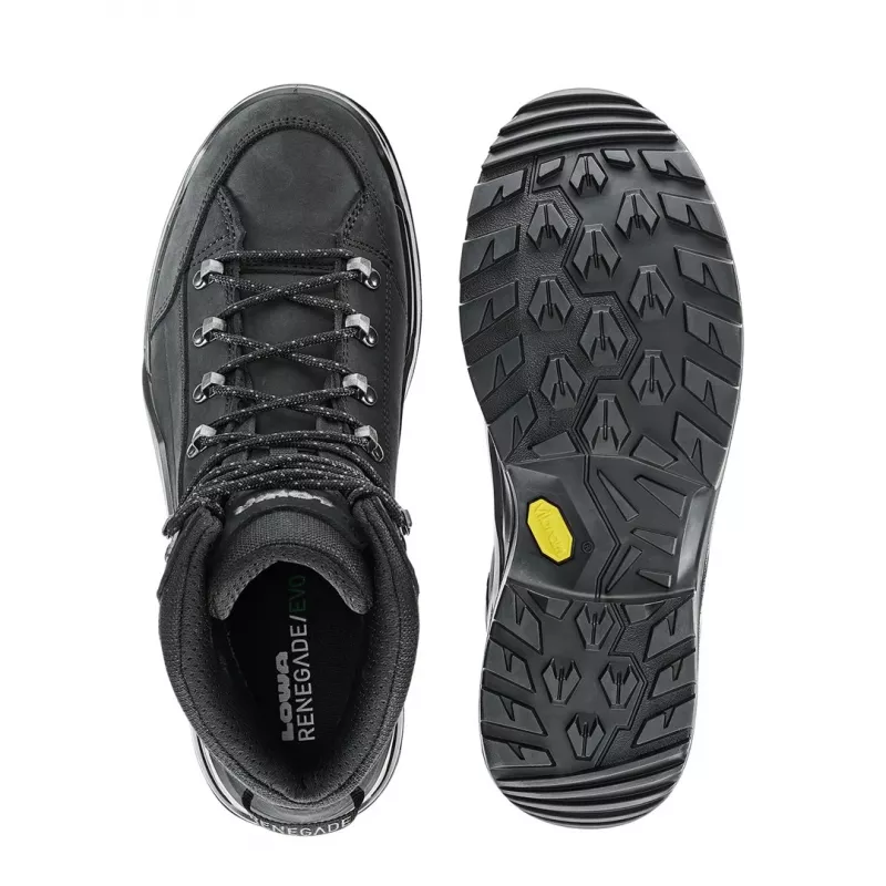 Pārgājienu apavi Lowa Renegade Evo GTX Mid - dziļi melns Izmērs: 42