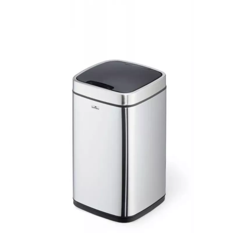Durable TOUCH 12L taisnstūra nerūsējošā tērauda miskaste sudraba/melnā krāsā
