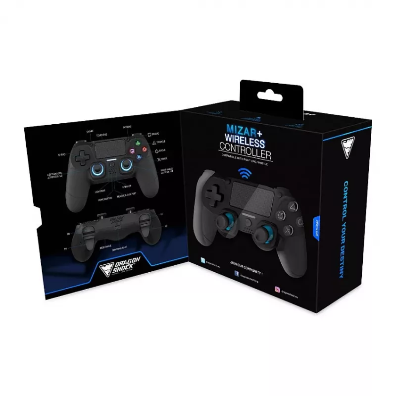 Dragonshock Controller Mizar+ Wireless black PS4/PC