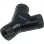 Alphacool HF Y-savienotājs - G1/4 pagriežams - 3x iekšējā vītne - dziļi melns (17066)