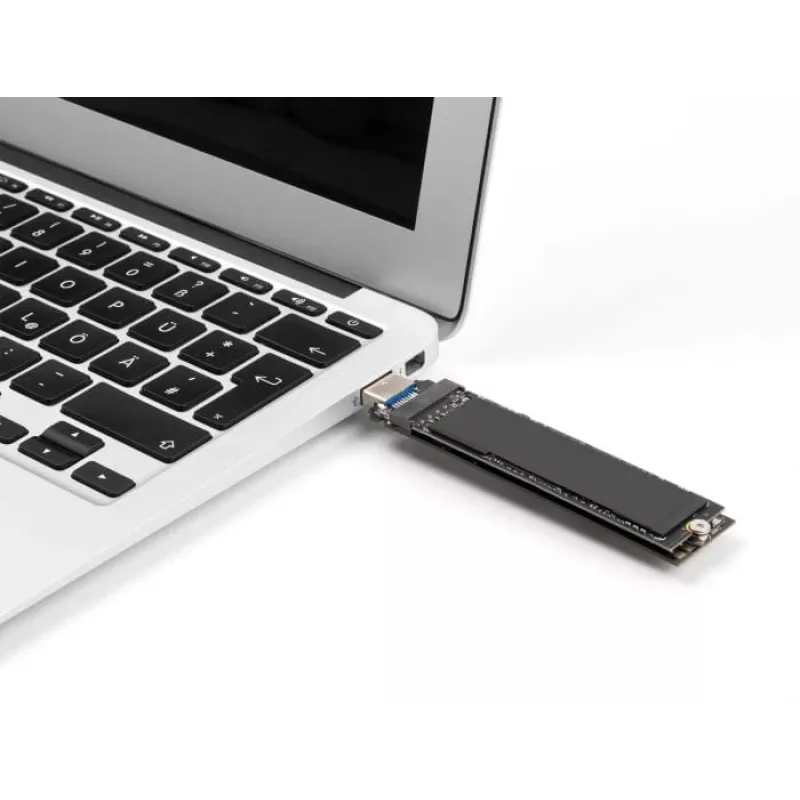 DeLOCK Combo pārveidotājs M.2 NVMe PCIe vai SATA SSD ar USB 3.2 Gen 2, melns