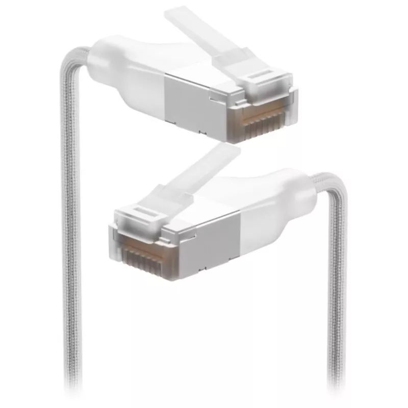 Tīkla kabelis Ubiquiti UACC-Cable-Patch-EL-C6A-12M-W RJ-45 Cat6a 12m Caurspīdīgi balts