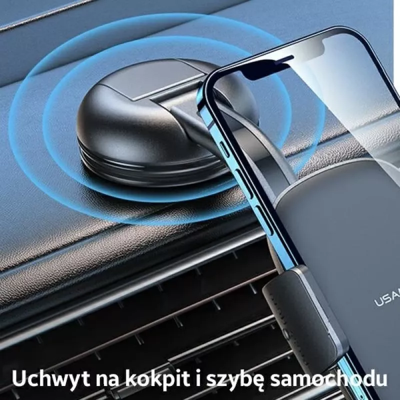 Auto turētājs usams ZJ063 kokpitam vai vējstiklam, regulējams leņķis