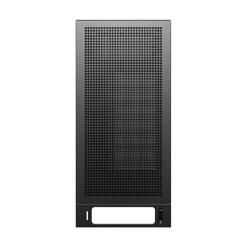 DeepCool CH170 PLUS Tower Melns — micro-ATX/mini-ITX korpusa korpuss, rūdīta stikla logs, USB-C, augšējais barošanas bloka novietojums