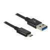 DeLOCK Premium - USB kabelis - 24 kontaktu USB Type C (V) - uz - 9 kontaktu USB Type A (V) - 1,0 m (USB 3.1 Gen2) - melns (83983)
