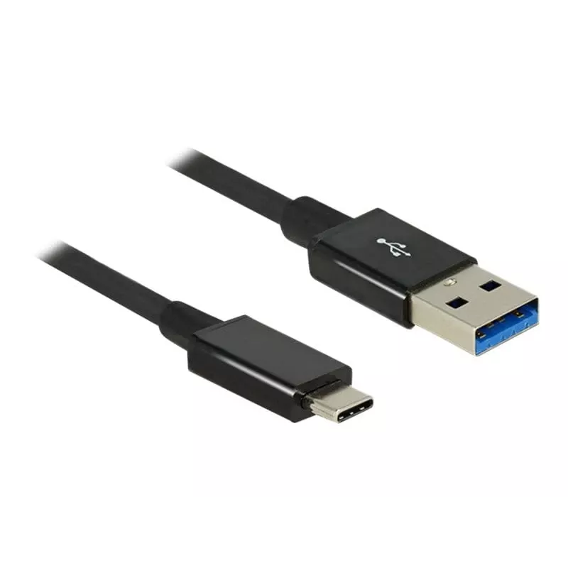 DeLOCK Premium - USB kabelis - 24 kontaktu USB Type C (V) - uz - 9 kontaktu USB Type A (V) - 1,0 m (USB 3.1 Gen2) - melns (83983)