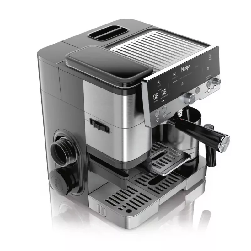 Espresso automāts Ninja ES601EU — 2 L ūdens tvertne, 1 tases tilpums, melns/nerūsējošais tērauds
