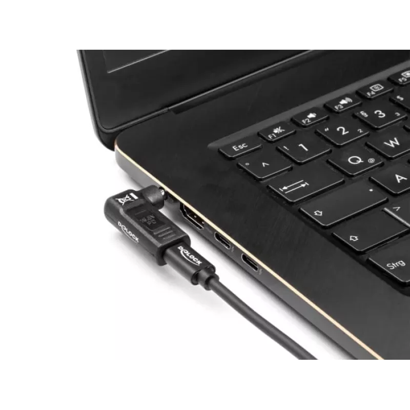 DeLOCK adapteris USB Type-C ligzda uz HP 4.8 x 1.7 mm spraudnis 90° leņķī