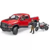 Dodge RAM 2500 Power Wagon ar piekabi un motociklu Ducati 02502 BRUDER