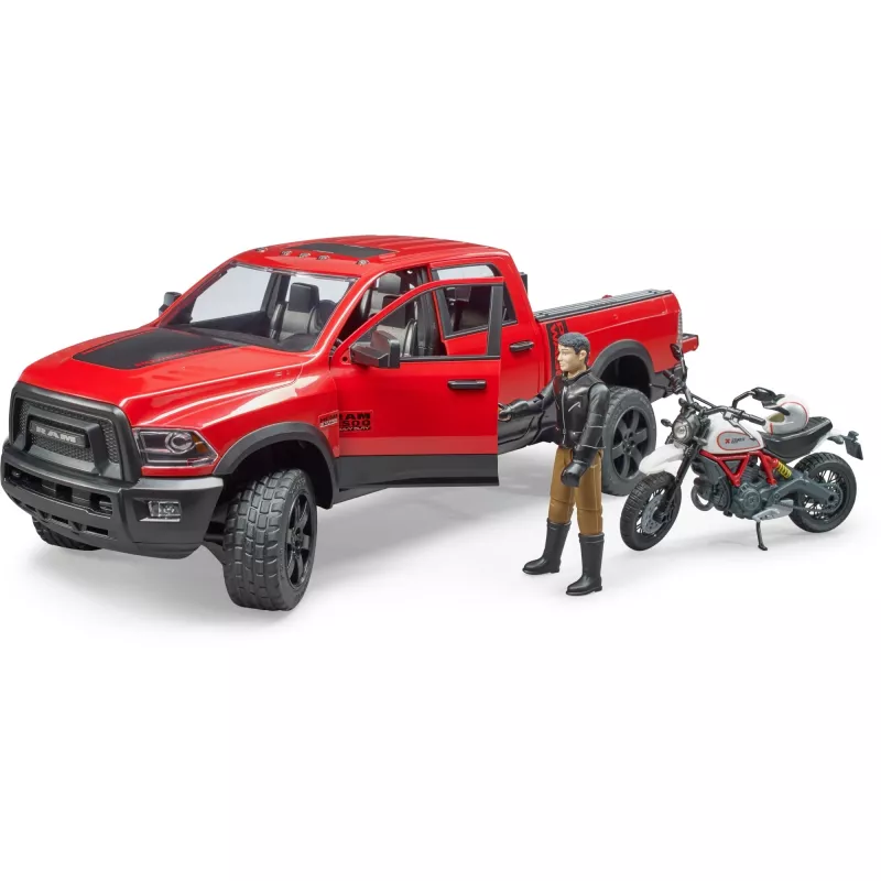 Dodge RAM 2500 Power Wagon ar piekabi un motociklu Ducati 02502 BRUDER