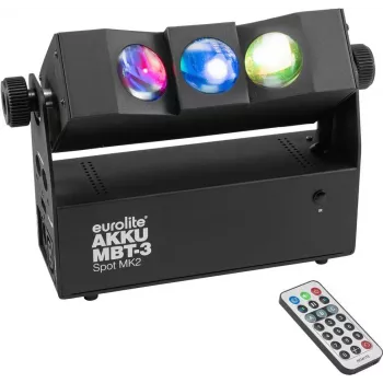 Prožektors EUROLITE AKKU MBT-3 Spot MK2, darbināms ar baterijām 3W LED
