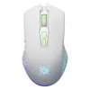 Bezvadu spēļu pele DEFENDER Pandora balta — piemērota abām rokām, 3200 DPI, 6 pogas, programmējama, optiska, USB