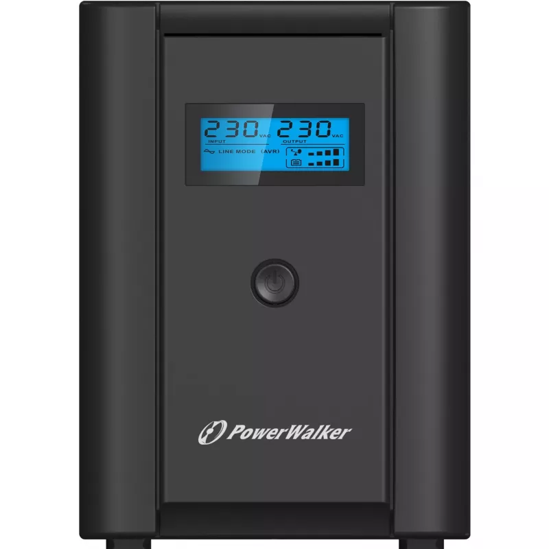 PowerWalker VI 2200 LCD/IEC nepārtrauktās barošanas avots (UPS) Line-Interactive 2.2 kVA 1200 W 6 maiņstrāvas izejas