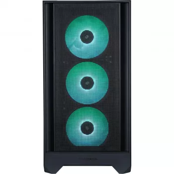 Datora korpuss Silentware Flow 110 A-RGB Melns — vidēja torņa šasija, rūdīta stikla sānu panelis