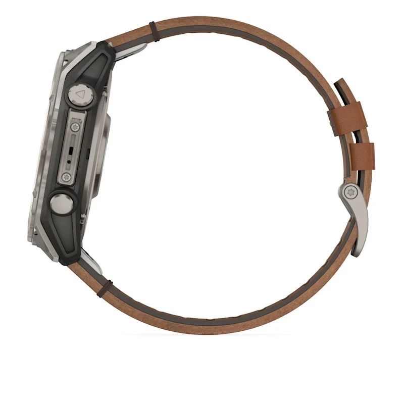 Garmin Fenix 8 3,56 cm (1,4 inch) AMOLED 51 mm Digitāli 454 x 454 pikseļi Skārienekrāns Titāns Wi-Fi GPS (satelīts)