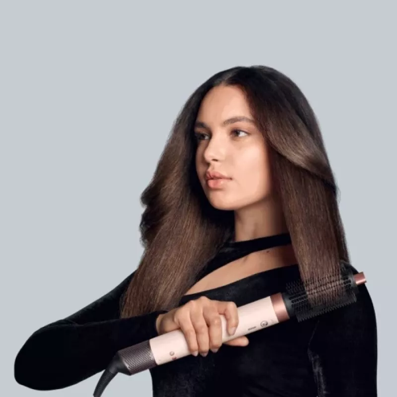 Airwrap Co-anda2x Straight + Wavy, Multistyler krēmkrāsā/rozā zeltā, Bluetooth, 1,700 W