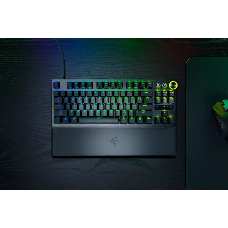 Razer Huntsman V3 Pro Tenkeyless 8KHz | Spēļu tastatūra | Vadu | ASV | Melna | USB Type-C | Razer Analog Optical Switch Gen-2