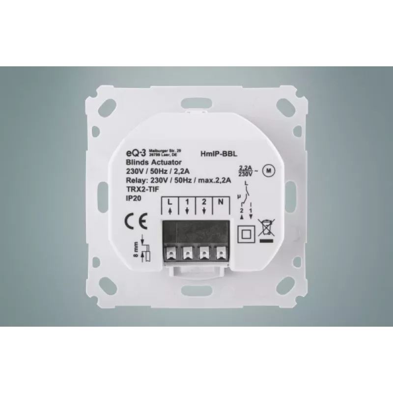 EQ3-AG HmIP-BBL elektronisks bezvadu Baltais rullīšu slēģu/žalūziju piederums (151333A0)