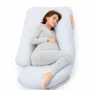 Momcozy PP101 U veida grūtniecības spilvens, tumši pelēks velūrs