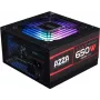 Azza PSAZ-650W(ARGB) barošanas bloks 20+4 kontaktu ATX Melns