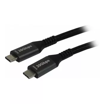 Synergy 21 kabelis USB C St> 3.0m USB3.2 melns Textil 20G/5A 240W Gen 2x2 - Kabelis - Digitālie/Dati (S215315)