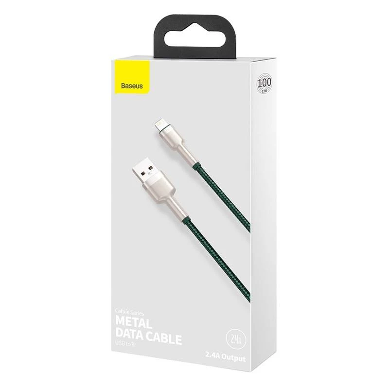 USB-A uz Lightning kabelis Baseus 1 m, zaļš