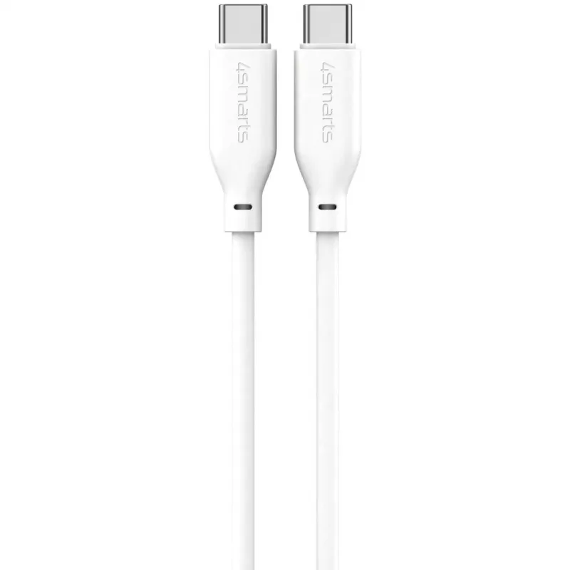 4smarts USB-C / USB-C silikona kabelis High Flex 60W 1,5m balts