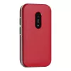 Feature phone Doro Leva E22 atvāžamais, 2,8 collu (7,11 cm) displejs, Viena SIM karte, 0,3 MP kamera, 1150 mAh, 127,8 g, Sarkans/Balts