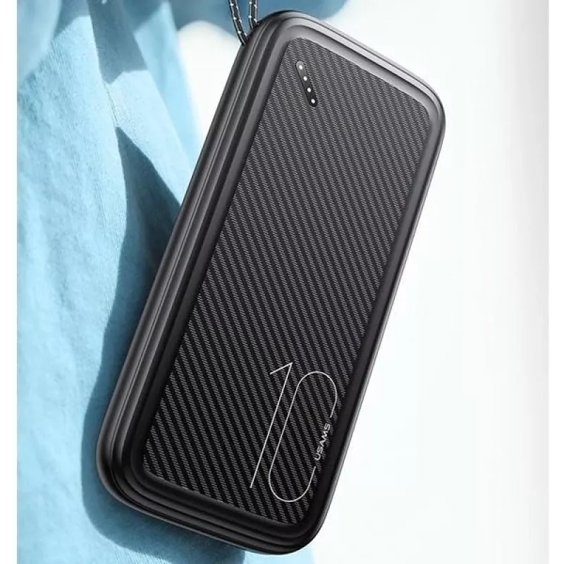 Pārnēsājams ārējais akumulators USAMS PB56 10000mAh 2xUSB / USB-C / MicroUSB ātrā uzlāde