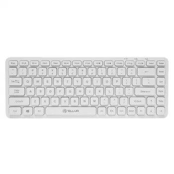 Bezvadu tastatūra Tellur TLL491241 Mini Balta — kompakts izkārtojums, bezvadu savienojums