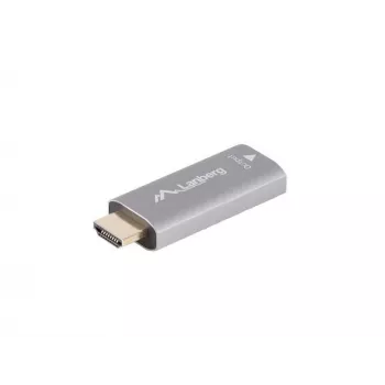 Video kabeļa adapteris Lanberg AD-HD-DP-01 HDMI Type A uz DisplayPort sudraba krāsā