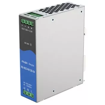 Barošanas bloks RUIJIE RG-NIS-PA120-54 120W, maiņstrāva 100–240V, 50/60Hz, -40–70°C, 125×35×110mm, 480g