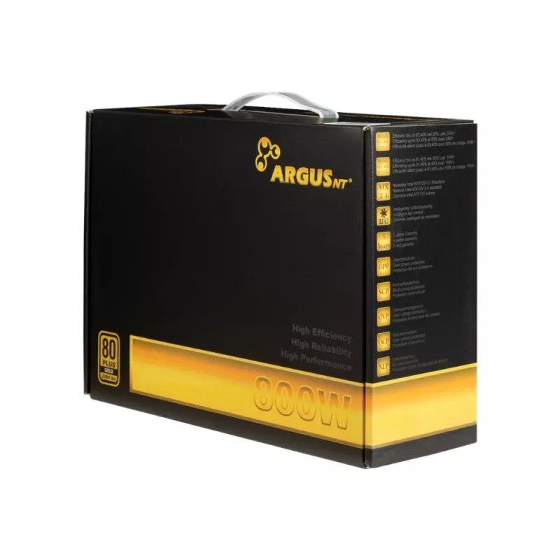 Barošanas bloks Inter-Tech Argus GPS-800 800W, 80+ Gold, ATX, 14cm ventilators